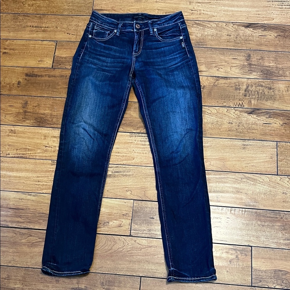 Silver Avery  Straight Leg Jeans